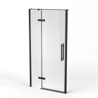 Ravak Cool! COSD2-110 drzwi prysznicowe 110 cm wnękowe czarny mat/szkło przezroczyste X0VVDC300Z1