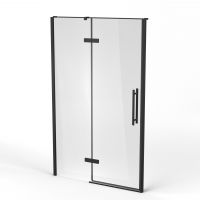 Ravak Cool! drzwi prysznicowe 120 cm uchylne czarny mat/szkło przezroczyste X0VVGC300Z1