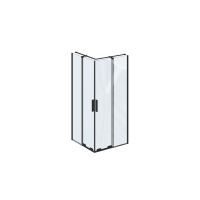 Ravak Roll RORV2 kabina prysznicowa 90x90 cm kwadratowa czarny mat/szkło przezroczyste X14V70300Z1