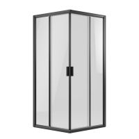 Ravak Blix Slim drzwi prysznicowe 80 cm rozsuwane czarny mat/szkło przezroczyste X1XM40300Z1