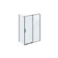 Ravak Roll ROPS ścianka prysznicowa 80 cm czarny mat/szkło przezroczyste X90V40300Z1