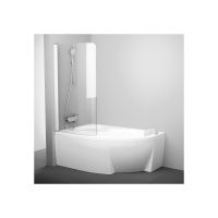 Ravak Rosa parawan nawannowy 100 cm 1-częściowy biały połysk/szkło przezroczyste 7QLS0100Y1