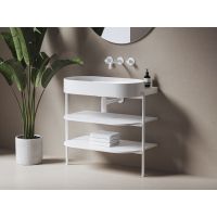 Ravak Yard umywalka 80,5x50 cm półokrągła biała XJX01080000