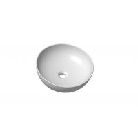 Ravak Uni umywalka 40x40 cm okrągła nablatowa biała XJX01140003