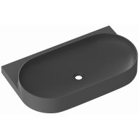 Ravak Yard umywalka 80,5x50 cm półokrągła ścienna antracyt XJX03080000