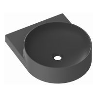 Ravak Yard umywalka 50x40,5 cm półokrągła ścienna antracyt XJX03240002