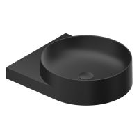 Ravak Yard umywalka 50x40,5 cm półokrągła ścienna czarna XJX0D040000