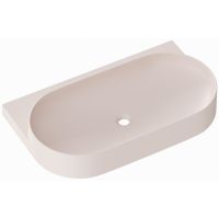 Ravak Yard umywalka 80,5x50 cm półokrągła ścienna alabaster pink XJX0G280000