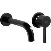 Rea Lungo bateria umywalkowa podtynkowa czarny metaliczny REA-B4421