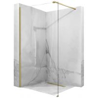 Rea Aero Walk-In ścianka prysznicowa 90 cm złoty szczotkowany/szkło przezroczyste REA-K4700