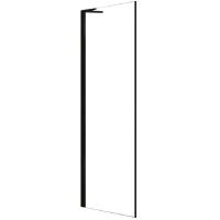 Rea Hugo Black ścianka prysznicowa 80 cm boczna czarny/szkło przezroczyste  REA-K6607