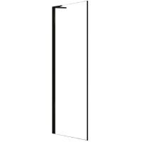 Rea Hugo Black ścianka prysznicowa 90 cm boczna czarny/szkło przezroczyste REA-K6611