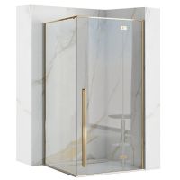 Rea Fargo kabina prysznicowa 120x90 cm prostokątna złoty połysk/szkło przezroczyste REA-K6614