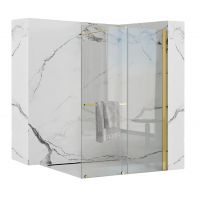 Rea Cortis Gold ścianka prysznicowa 120 cm Walk-In złoty/szkło przezroczyste REA-K8485