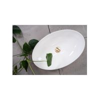 Rea Maya umywalka 60x39 cm owalna nablatowa biała REA-U5660