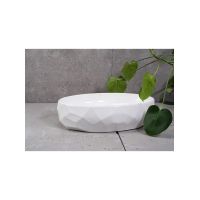 Rea Maya umywalka 60x39 cm owalna nablatowa biała REA-U5660