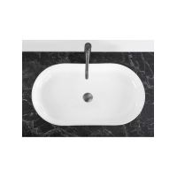 Rea Cleo umywalka 70x39 cm owalna nablatowa biała REA-U6215