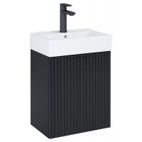 Roca Reef umywalka z szafką 44,6 cm czarny mat A852446532
