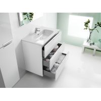 Roca Victoria-N Family zestaw łazienkowy Unik 60 cm umywalka z szafką biały połysk A855839806