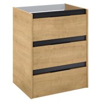 Roca Alpine szafka 58,5x45,2x74 cm podumywalkowa wisząca jasny dąb A857866464