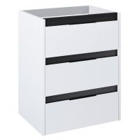 Roca Alpine szafka 58,5x45,2x74 cm podumywalkowa wisząca biała-czarna A857866606