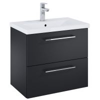 Roca Roma Compact szafka 60x38,4x53 cm podumywalkowa wisząca czarny mat A857952532