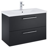 Roca Roma Compact szafka 80x38,4x53 cm podumywalkowa wisząca czarny mat A857953532