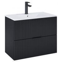 Roca Reef szafka 80x45x63,5 cm podumywalkowa wisząca czarny mat A857955532