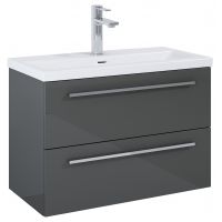 Roca Kwadro szafka 79,8x38,4x53 cm podumywalkowa wisząca antracyt A857970153