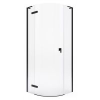 Roca Metropolis-N kabina prysznicowa 90x90 cm półokrągła czarny mat/szkło przezroczyste AMP1009016M