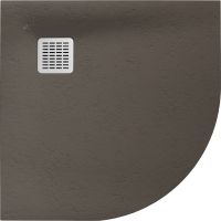 Roca Terran brodzik 90x90 cm półokrągły kompozyt Stonex cafe AP10538438401660