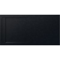 Roca Aquos brodzik 200x100 cm prostokątny kompozyt Stonex czarny AP6017D03E801400