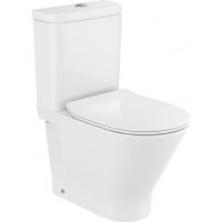 Roca Gap Round miska WC kompakt Rimless biała A3420N7000