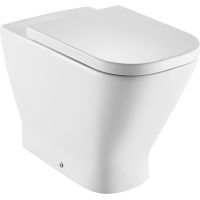 Zestaw Roca Gap Square miska WC stojąca z deską wolnoopadającą biały (A347737000, A801472003)
