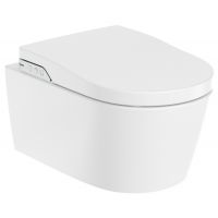 Roca Inspira In-Wash zestaw miska WC wisząca Rimless Supraglaze z deską myjącą biały A803094001