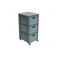 Rotho Country regał łazienkowy stojący niebieski 1165406161PC