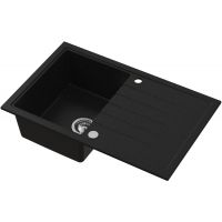 Ruvetti Axel zlewozmywak granitowy 79x50 cm czarny 3001AX_BC160_W