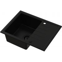 Ruvetti Axel zlewozmywak granitowy 65x50 cm czarny 3001AX_FB120_W