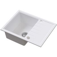 Ruvetti Axel zlewozmywak granitowy 65x50 cm biały 3001AX_WH120_W