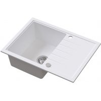 Ruvetti Axel zlewozmywak granitowy 68x49,5 cm biały 3001AX_WH140_W