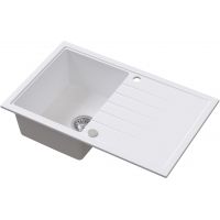 Ruvetti Axel zlewozmywak granitowy 79x50 cm biały 3001AX_WH160_W