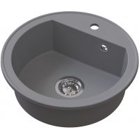 Ruvetti Ditto zlewozmywak granitowy 51x51 cm szary 3001DR_GR_W