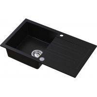 Ruvetti Pino zlewozmywak granitowy 77x44 cm czarny 3001PI_BC160_W