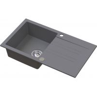 Ruvetti Pino zlewozmywak granitowy 77x44 cm szary 3001PI_GR160_W