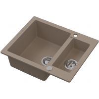 Ruvetti Signum zlewozmywak granitowy 60,5x49,5 cm beżowy 3001S_BE1520_W