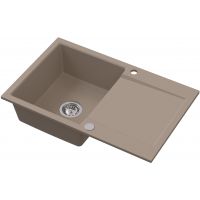 Ruvetti Signum zlewozmywak granitowy 79x50 cm beżowy 3001S_BE160_W