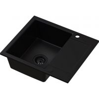 Ruvetti Signum zlewozmywak granitowy 59x50 cm czarny 3001S_FB120_W