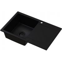 Ruvetti Signum zlewozmywak granitowy 79x50 cm czarny 3001S_FB160_W