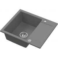 Ruvetti Signum zlewozmywak granitowy 59x50 cm szary 3001S_GR120_W