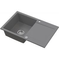 Ruvetti Signum zlewozmywak granitowy 79x50 cm szary 3001S_GR160_W